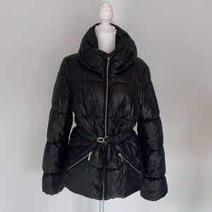 H&M puffer with belt